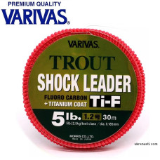 Флюорокарбон Varivas Trout Shock Leader Ti-F диаметр 0,185мм размотка 30м прозрачный