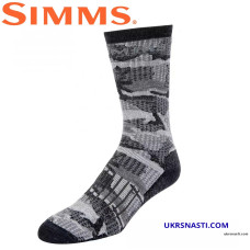 Носки Simms Merino Midweight Hiker Sock Hex Flo Camo Carbon