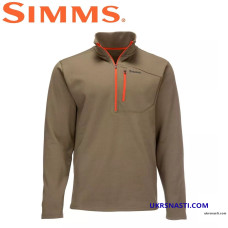 Термореглан Simms Thermal 1/4 Zip Top Dark Stone размер S