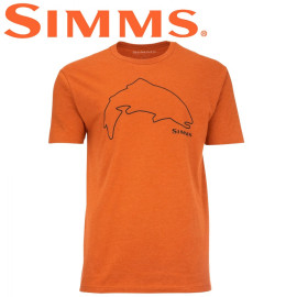 Футболка Simms Trout Outline T-Shirt Charcoal Heather