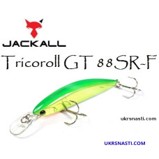 Воблер плавающий Jackall Tricoroll GT 88SR-F длина 8,8 см вес 9 грамм 