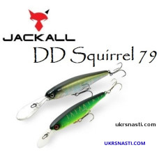 Воблер суспендер Jackall DD Squirrel 79 длина 7,9 см вес 11,2 грамм 